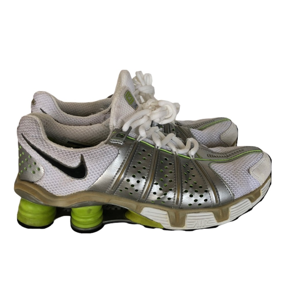 Nike Shox Women’s Size 9  Running Shoe Lime Green Metallic Silver 2005  Vtg Y2K